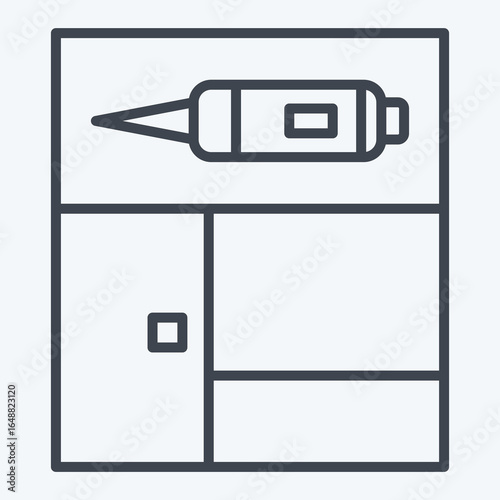 Icon Tatto Salon. related to Tattoo symbol. line style. design editable