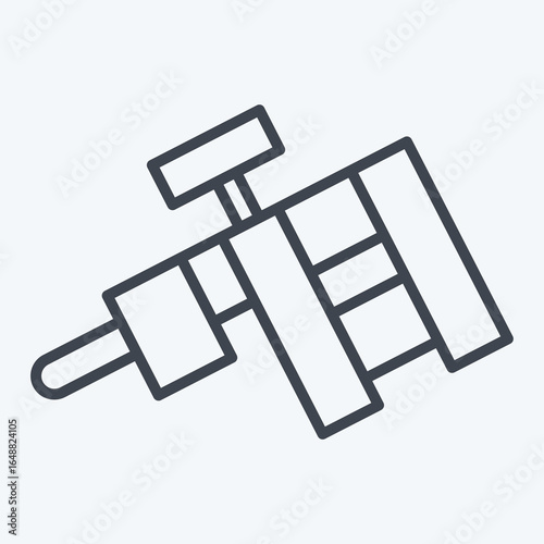 Icon Tatto Machine. related to Tattoo symbol. line style. design editable