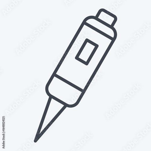 Icon Tatto Pen. related to Tattoo symbol. line style. design editable