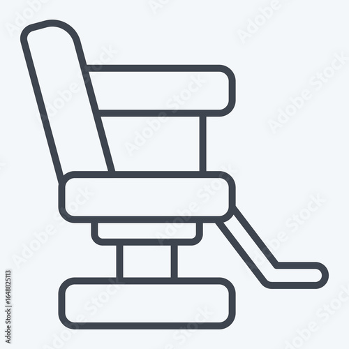 Icon Tatto Chair. related to Tattoo symbol. line style. design editable