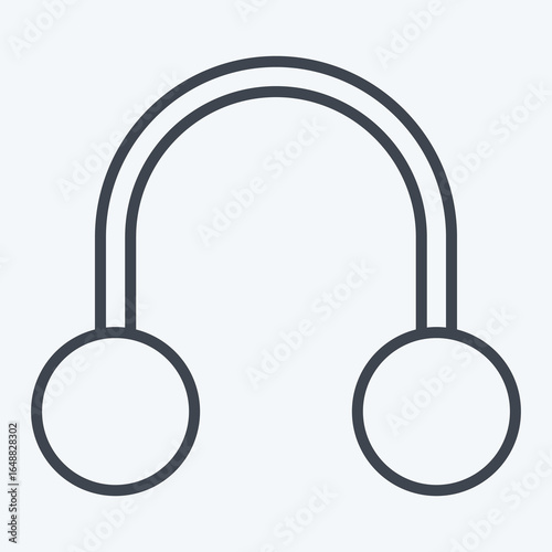 Icon Piercing. related to Tattoo symbol. line style. design editable