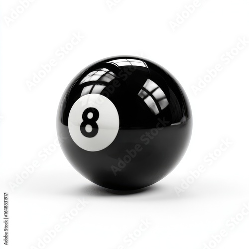 Black billiard ball with number 8 (2)