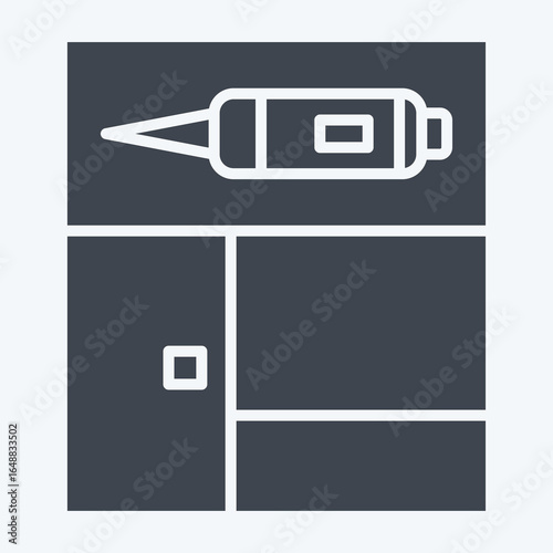 Icon Tatto Salon. related to Tattoo symbol. glyph style. design editable