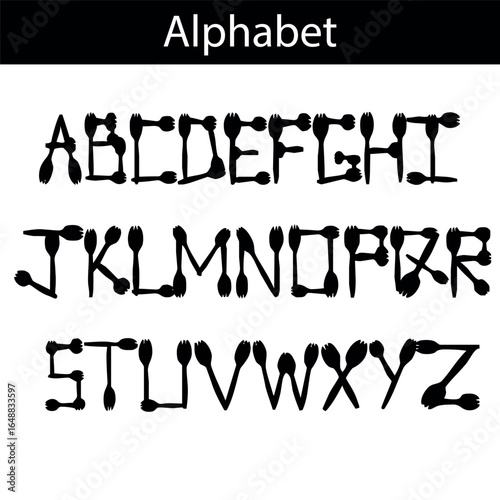 alphabet, font alphabet, letters, numbers, punctuation, punctuation marks, vector