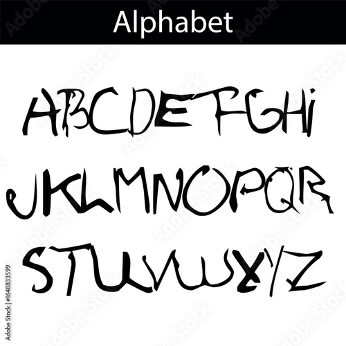 alphabet, font alphabet, letters, numbers, punctuation, punctuation marks, vector