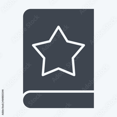 Icon Tatto Book. related to Tattoo symbol. glyph style. design editable