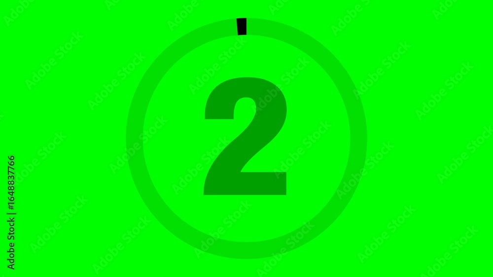 motion graphic animation of countdown time 5 to 1, with green screen background. motion graphic animation of countdown time 5 to 1, with green screen background.