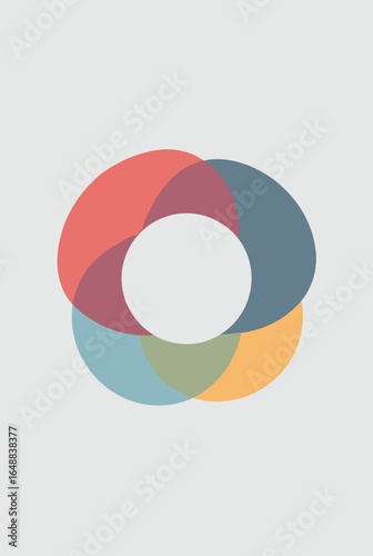 Free Download Abstract overlapping circle logo design representing connection, unity, and business process flow for marketing materials. - GFXLoad