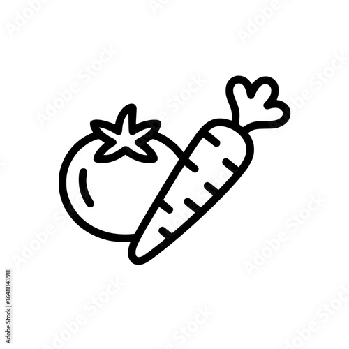 Tomato and carrot icon