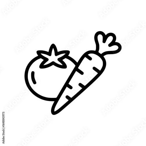 Tomato and carrot icon