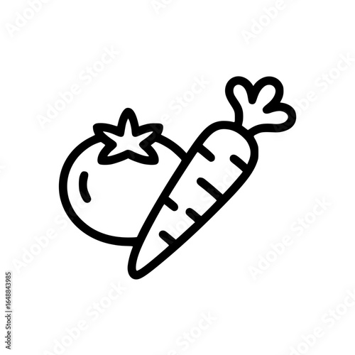 Tomato and carrot icon