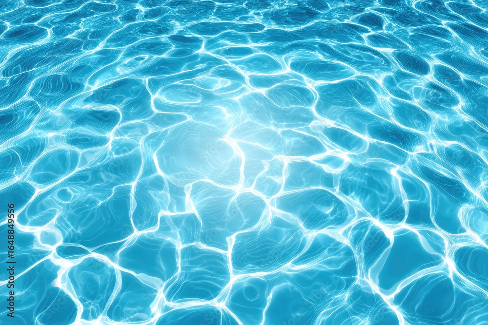 Obraz premium Rippled, turquoise pool water surface with light reflections
