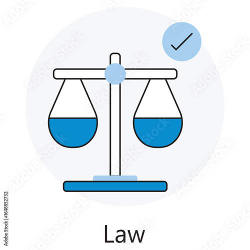 Law Icon, Criminal Law, Civil Law, Family Law, Labor Law, Property Law, vector