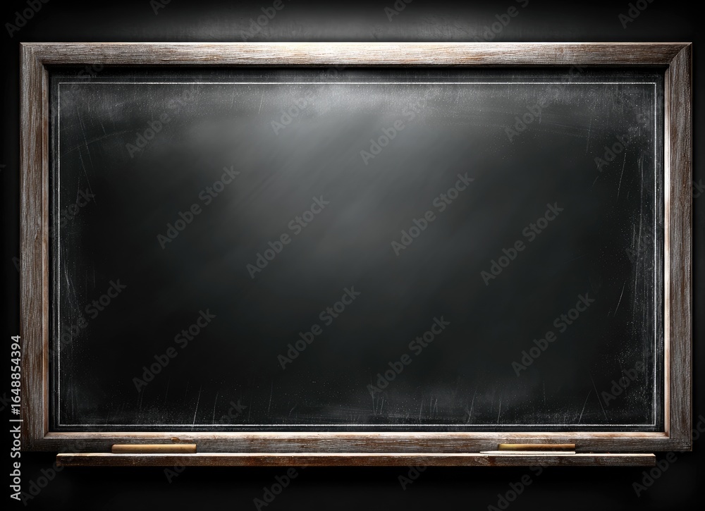 Fototapeta premium Aged wooden-framed chalkboard