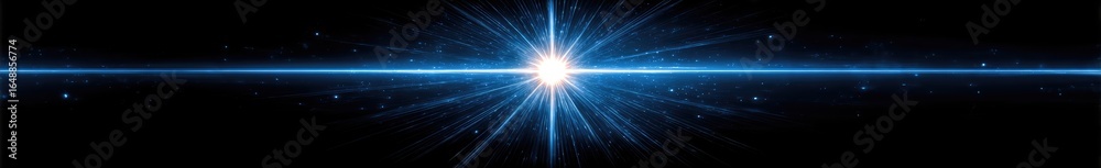 Obraz premium Cosmic light burst radiating from central point