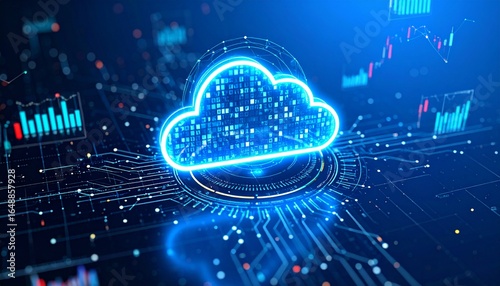 cloud 3D , abstract technology background