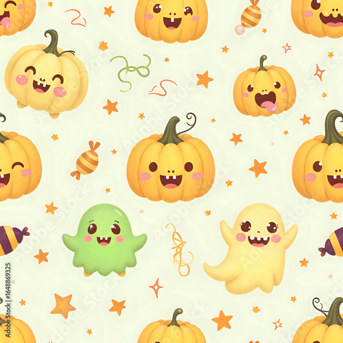 halloween seamless pattern