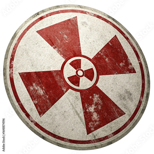 Vintage distressed radioactive symbol warning hazard danger caution warning alert danger danger danger danger