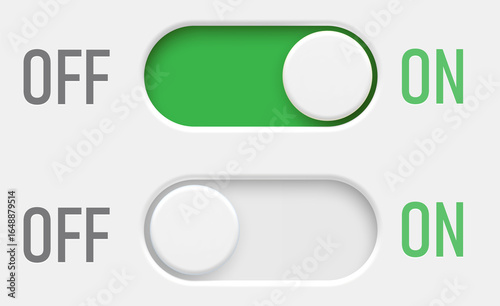 Modern toggle switches displaying 