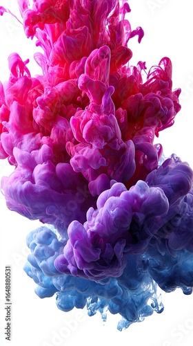 Abstract swirls of vibrant pink, purple, and blue inks