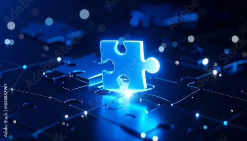 Anime-style 3D puzzle sculpture symbolizing communication
