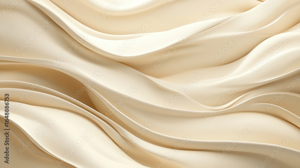 Obraz premium Abstract wavy cream-colored fabric texture
