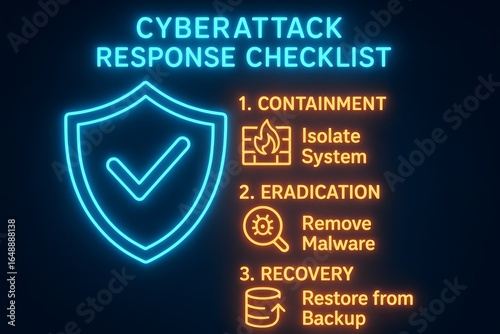 Cyberattack Response Protocol Infographic for Incident Management