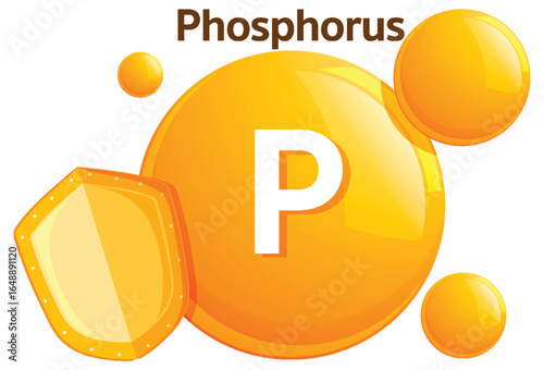 Phosphorus Vitamin Icon in Modern Vector Style