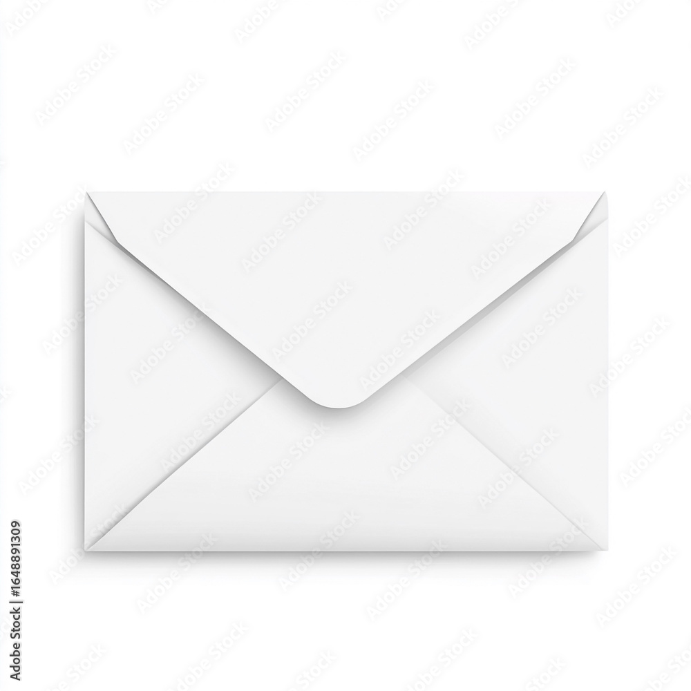 Classic white envelope isolated against a clean background conveying simplicity Classic white envelope isolated against a clean background conveying simplicity