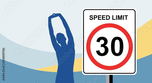 Active Lifestyle Choices And Road Safety Concepts In A Vector Illustration