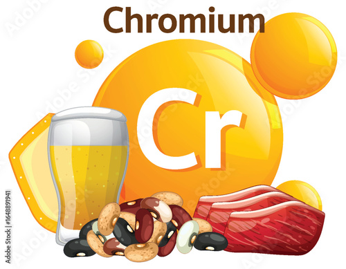 Chromium Sources in Food and Nutrition Illustration