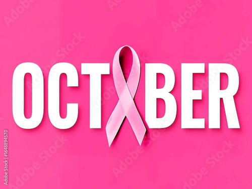 October symbol sign disease ribbon 
