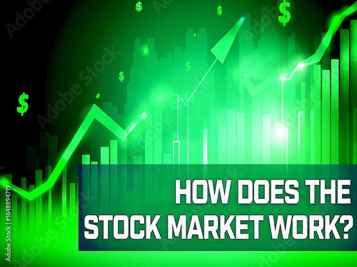 green business graph how does the stock market work?