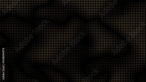 Gold Dots Pattern on Dark Textured Background abstract
