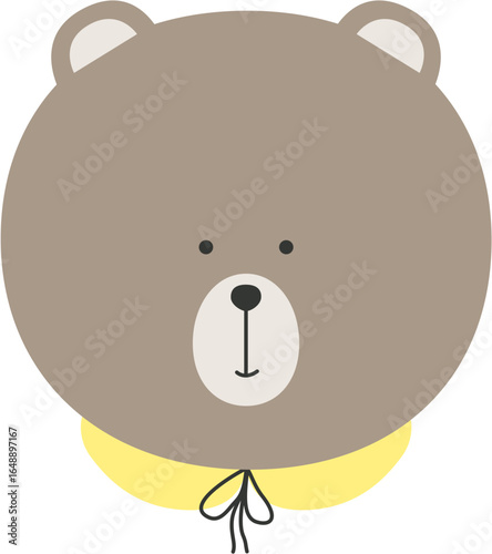 Teddy Bear Wearing Collar 
