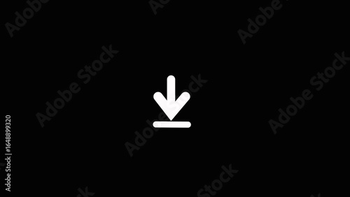 Download vector icon. Arrow Moving Animation with black Background.