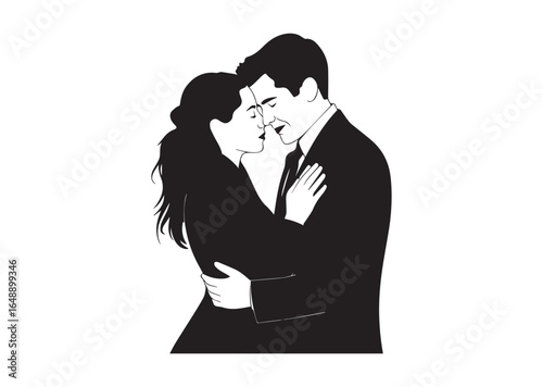 Man and woman couple love vector illustration