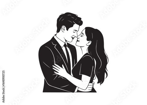 Man and woman couple love vector illustration