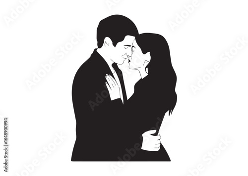 Man and woman couple love vector illustration
