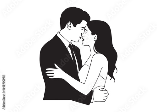 Man and woman couple love vector illustration