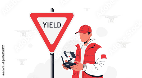 Aerial Regulations Understanding The Priority For Drones Near Yield Sign