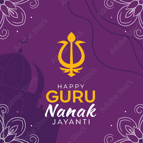 Happy Guru Nanak Jayanti Celebration Poster