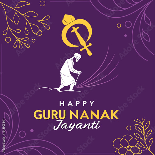 Happy Guru Nanak Jayanti Celebration Poster
