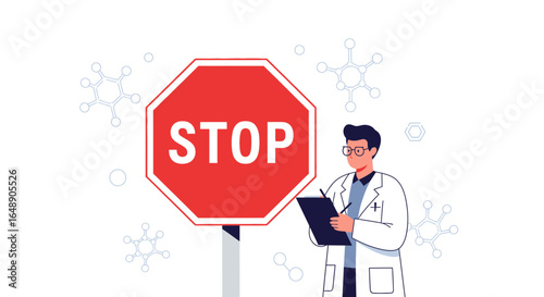Avert Further Contagion Doctor Enforces Halt To Virus Spread Message