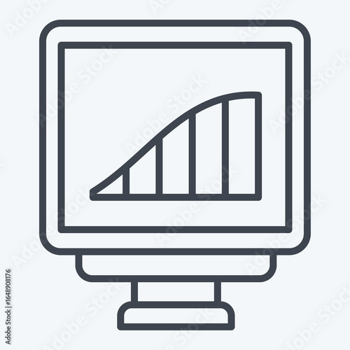 Icon Taxes Graph. related to Taxes symbol. line style. design editable