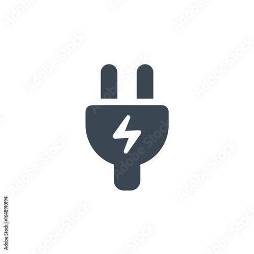 Stromstecker Symbol, Elektrostecker Icon Set, elektrische Energie, Stromversorgung, Ladekabel, minimalistisches Vektor-Design