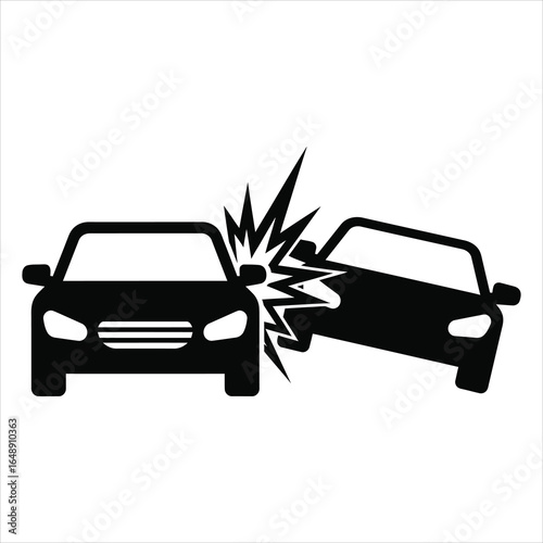 Car crash icon vector illustration