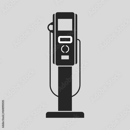 Elektroauto Ladestation Icon Set, E-Auto Ladestation Symbol, Elektromobilität Infrastruktur, Ladesäule für Elektrofahrzeuge, EV Charging Station Vektor