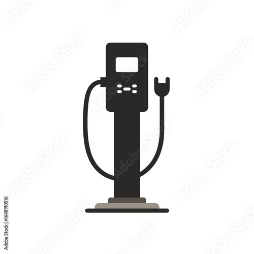 Elektroauto Ladestation Icon Set, E-Auto Ladestation Symbol, Elektromobilität Infrastruktur, Ladesäule für Elektrofahrzeuge, EV Charging Station Vektor