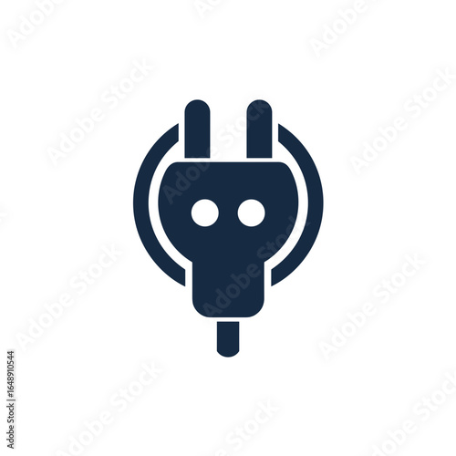 Stromstecker Symbol, Elektrostecker Icon Set, elektrische Energie, Stromversorgung, Ladekabel, minimalistisches Vektor-Design